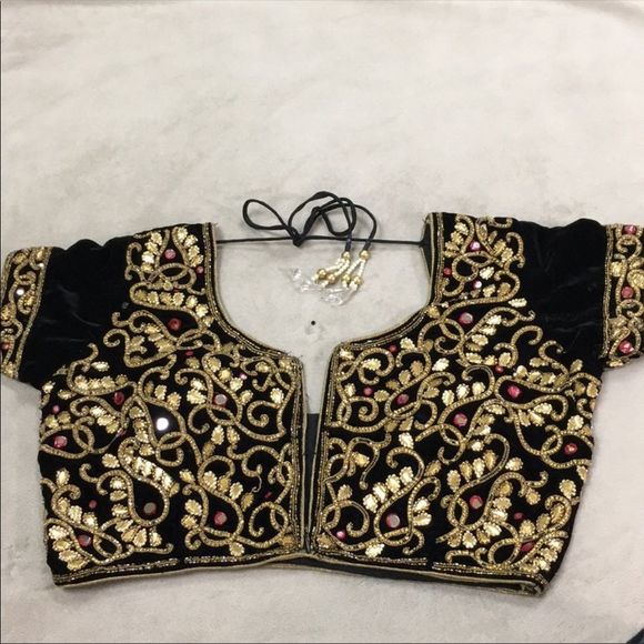 Other - Black Velvet Heavy Work Blouse